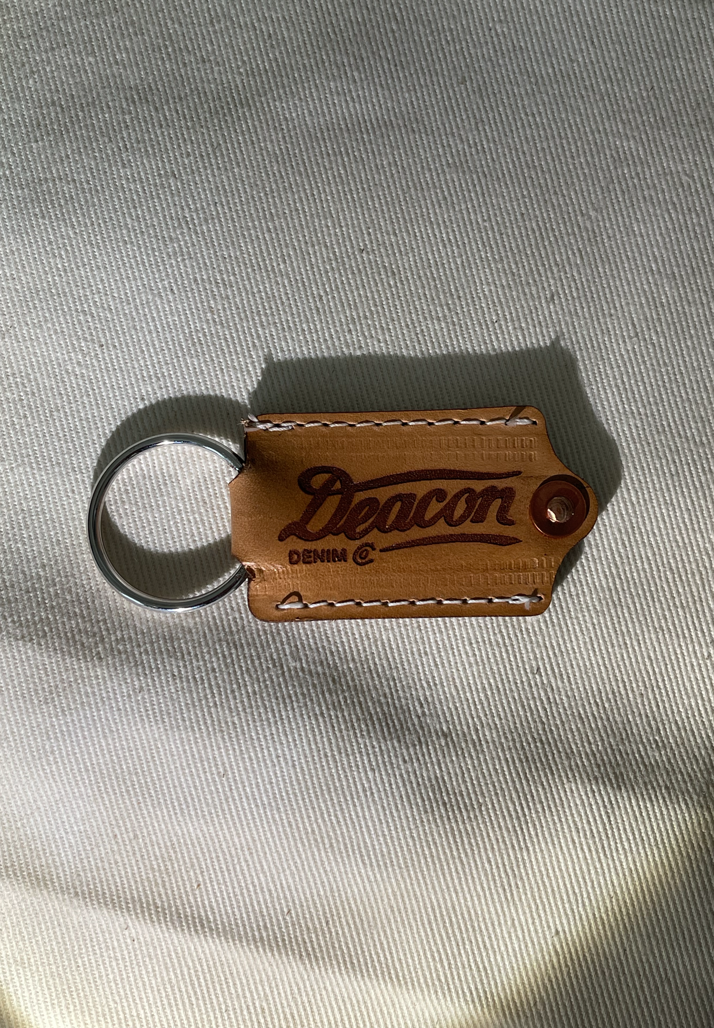 Engraved Leather Keychain