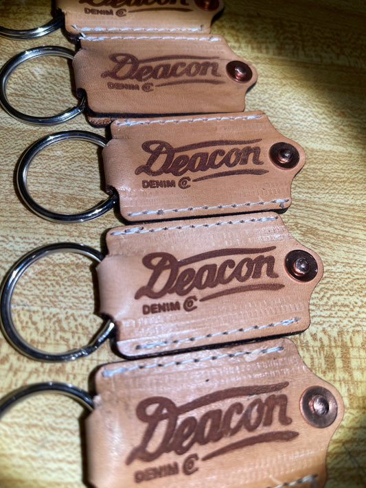 Engraved Leather Keychain