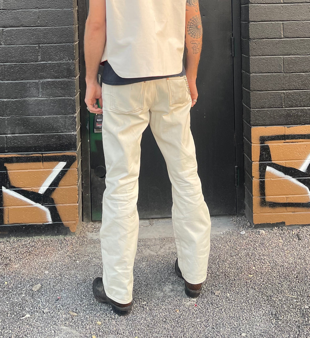 Double Knee Jeans in Bone White